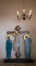 Bachkovo, Plovdiv / Bulgaria Ã¢â¬â 07/24/2022: Painted images of Orthodox saints are carved from wood